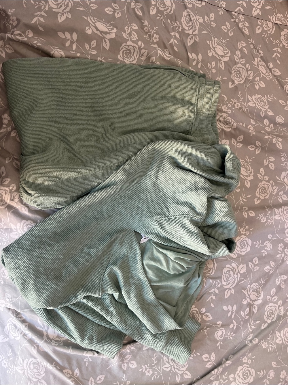 Jockey Sage Green Ribbed Sweatpants & Jogger Set